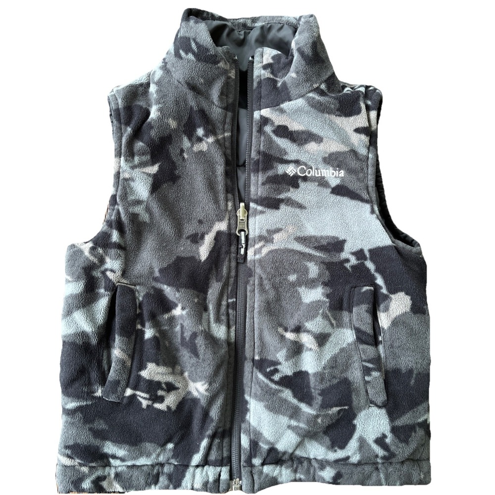 Columbia Youth Reversible Camo/black‎ Puffer Vest XXS (4/5)
